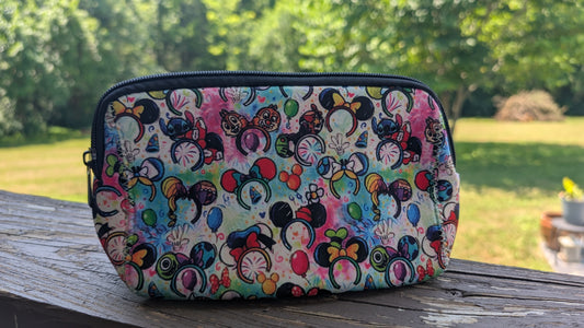 Mouse Ears, Magical Characters, Multi use Cosmetic Neoprene Bag