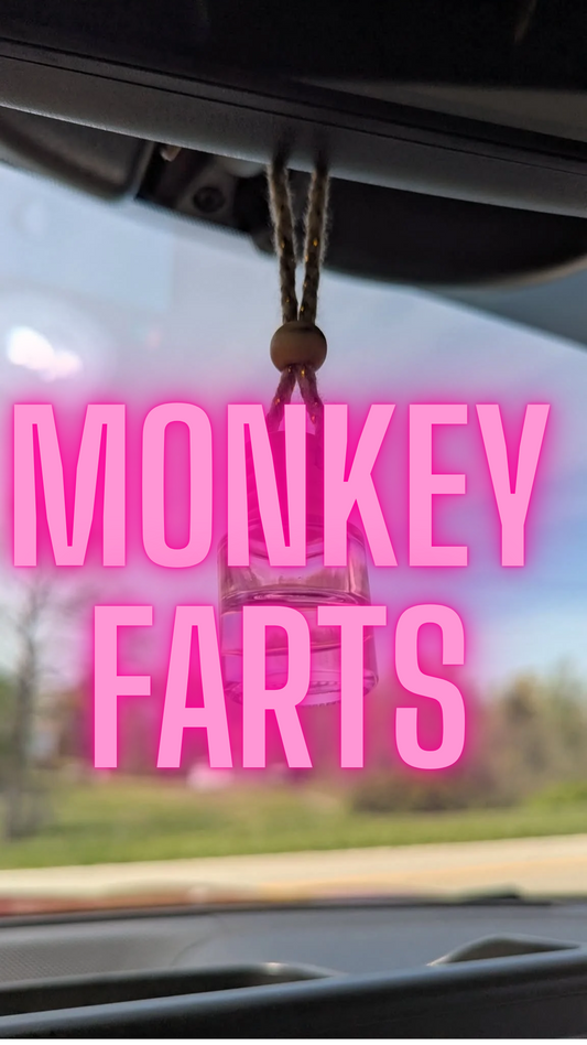 Monkey Farts Oil Diffuser Car Air Freshener, 4-6weeks scent