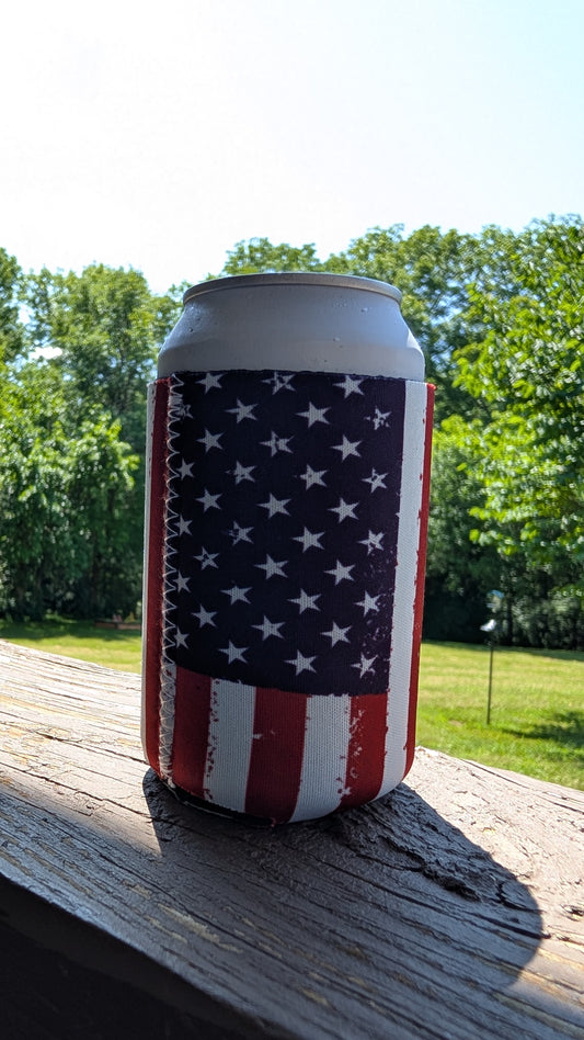 America Strong Neoprene Can Coolie Koozies Sleeve Cooler