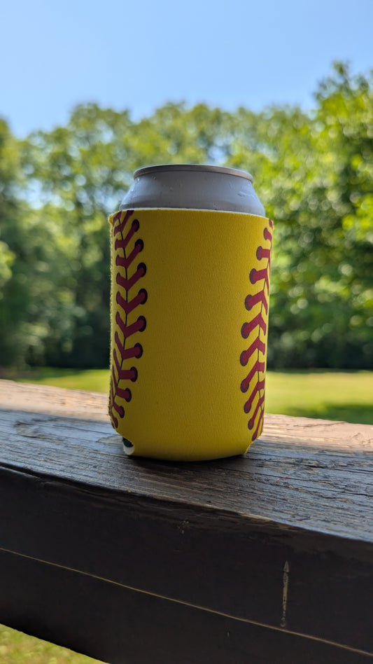Softball Neoprene Can Coolie Koozies Sleeve Cooler